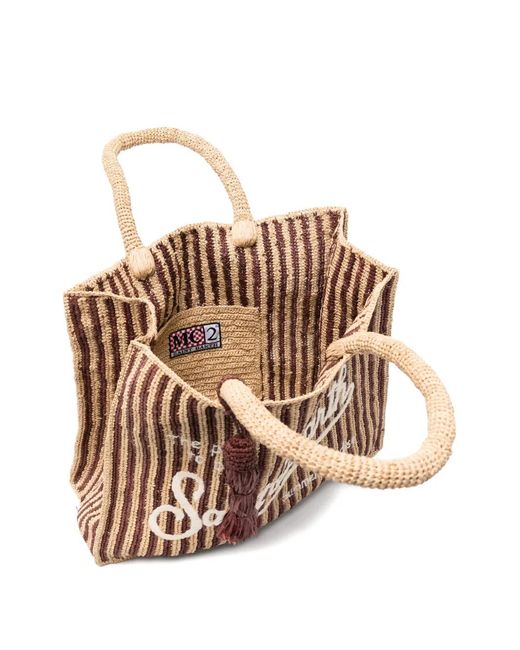 Mc2 Saint Barth Natural Vanity Striped Shoulder Bag