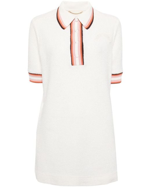 Zimmermann White Polo-collar Mini Dress