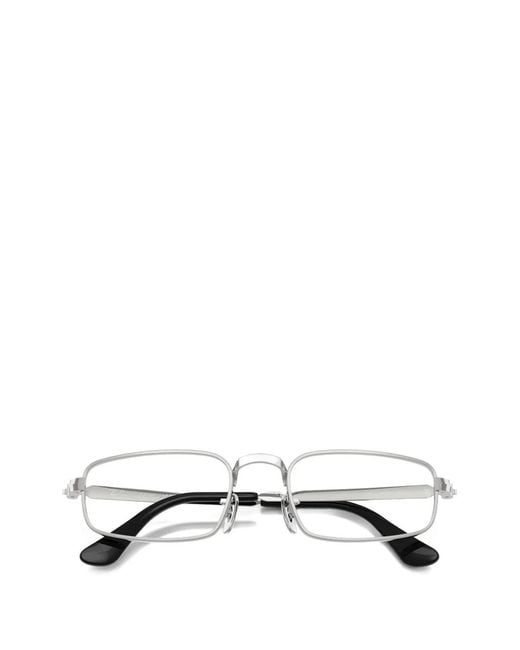 Ray-Ban White Brille Mit Eckigem Gestell