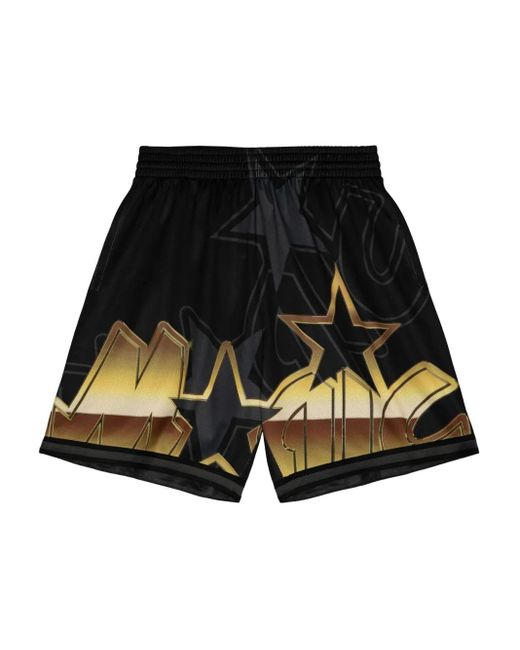 Shorts Da Basket Big Face 4.0 "Nba Orlando Magic" di Mitchell & Ness in Black da Uomo
