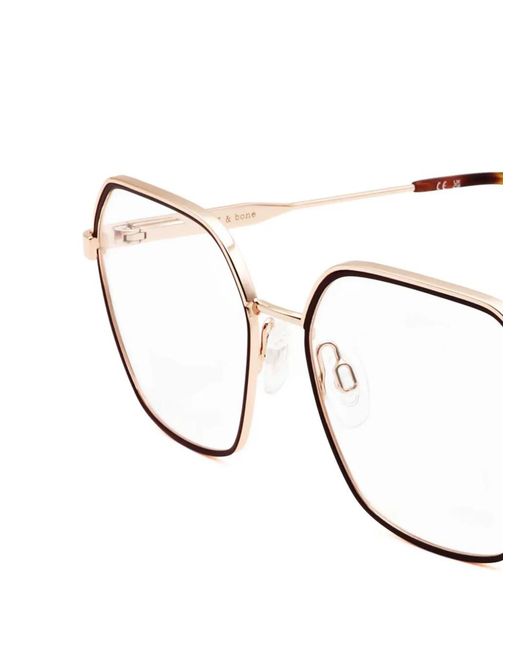 Rag & Bone Metallic Geometric-Frame Glasses