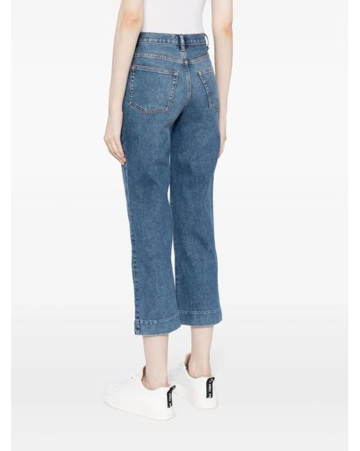 Jeans Crop Sailor di A.P.C. in Blue
