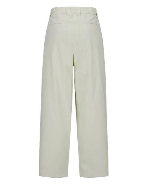 Herno White Pleated Trousers