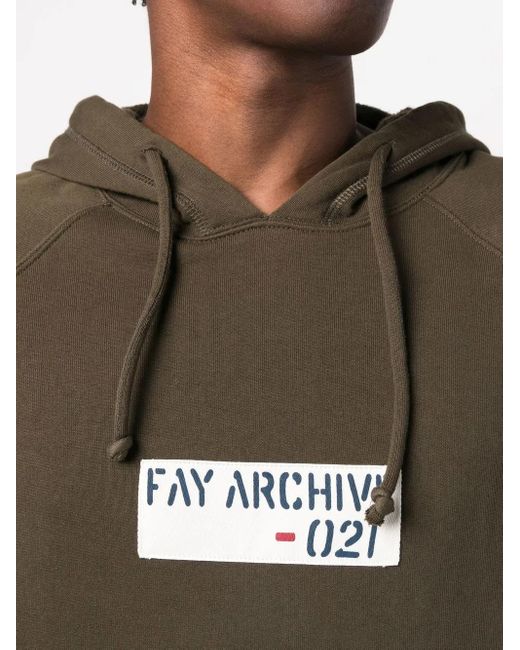 Fay Gray Logo-Print Drawstring Hoodie for men