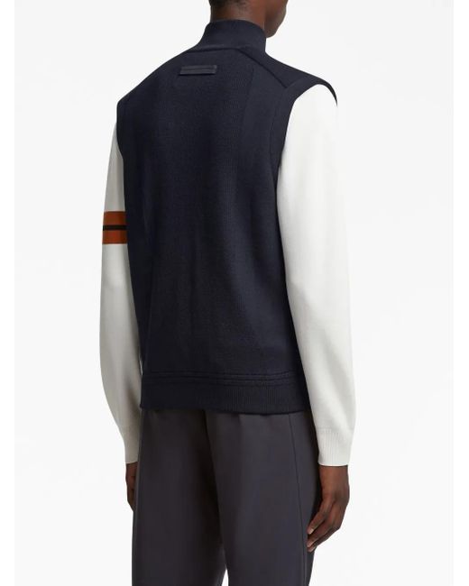Zegna Blue High Performance Wool Vest for men