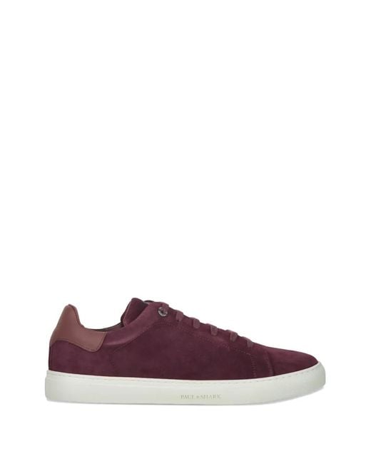 Paul & Shark Purple Suede Low Sneakers for men