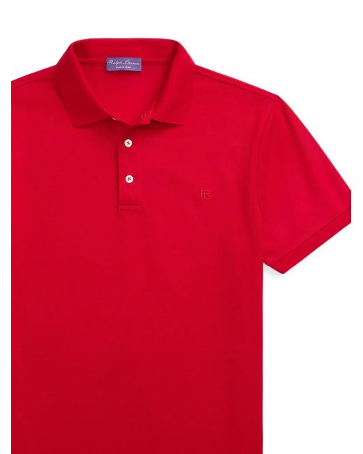 Ralph Lauren Red Piqué Polo Shirt for men