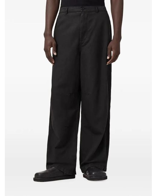 AllSaints Black Echo Wide-Leg Trousers for men