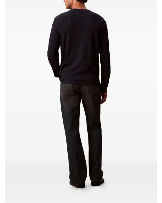 Calvin Klein Blue Logo-Patch Sweatshirt for men