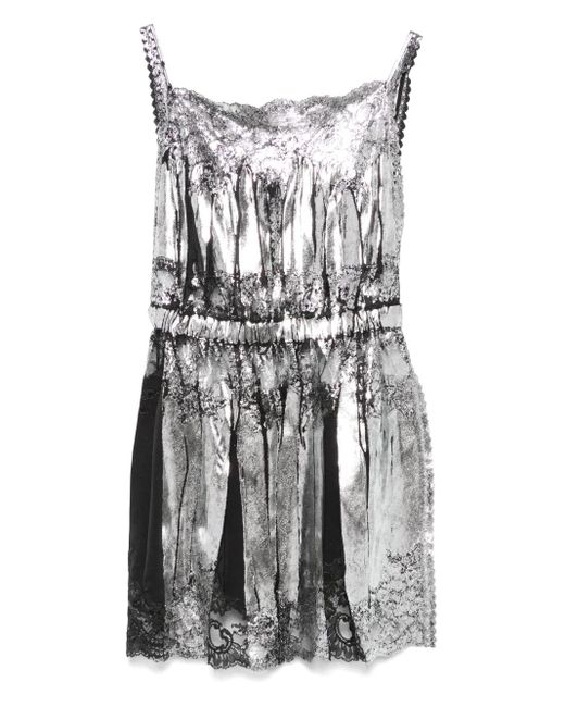 Rabanne Tanktop Im Metallic-Look