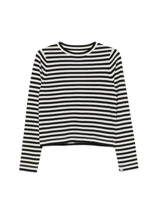 Extreme Cashmere Black Lisa Striped T-Shirt