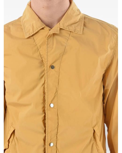Corneliani Yellow Button-Fastening Long-Sleeve Jacket for men