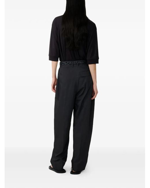 Studio Nicholson Black Haut Lorem À Col Oversize