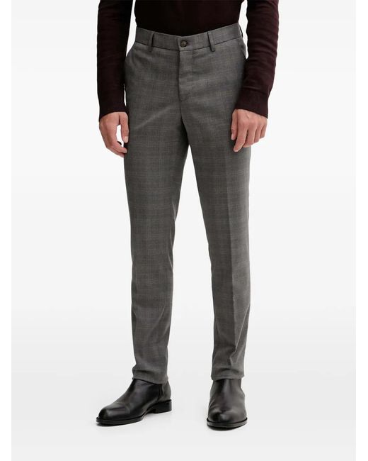 Lindbergh Gray Check Button Suit for men