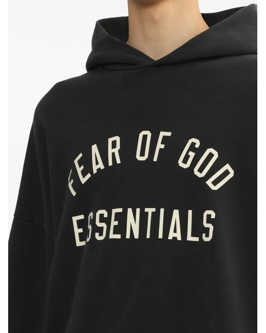Fear Of God Black Logo Hoodie for men