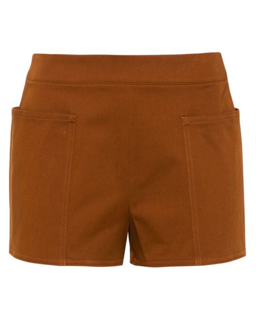 Max Mara Brown Shorts aus Gabardine