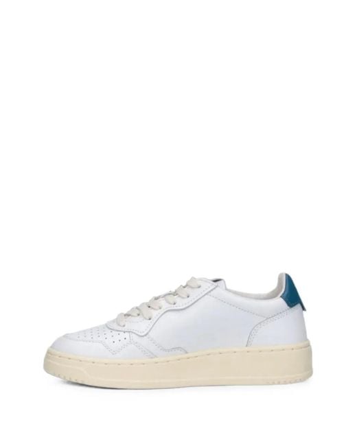 Autry White Medalist Perforated Sneakers