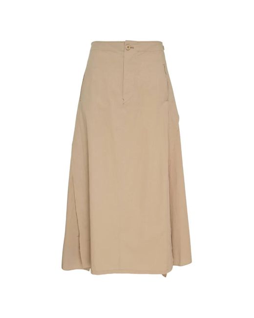 Y's Yohji Yamamoto Natural Panelled Flared Skirt