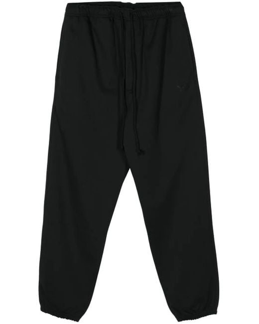 Y-3 Black Logo-Print Track Pants
