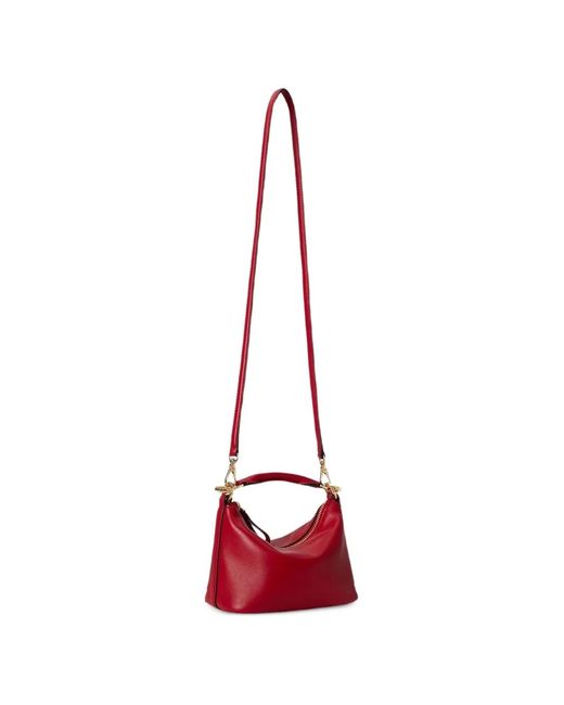 Ralph Lauren Red Mini Blaike Tote Bag