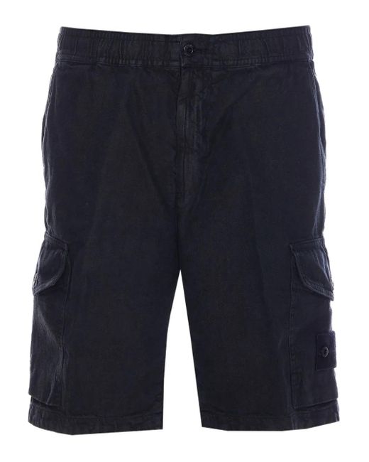 メンズ Stone Island フラックス カーゴショーツ Blue