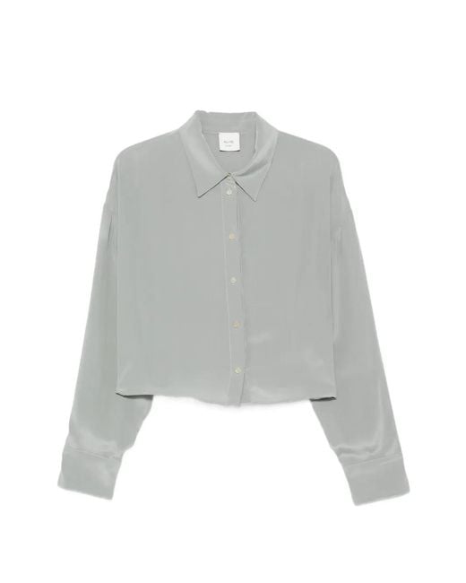 Alysi Boxy Blouse in het Gray