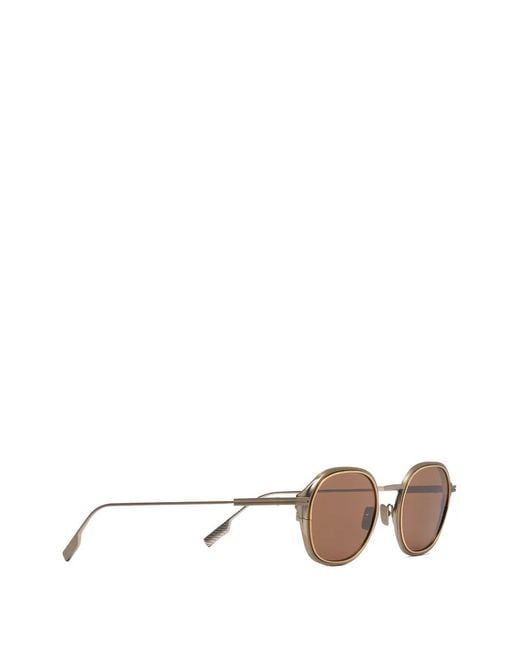 Zegna Brown Round-Frame Sunglasses for men