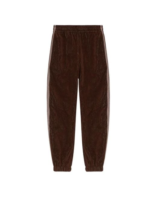 Versace Brown Pantalon De Jogging À Logo Brodé