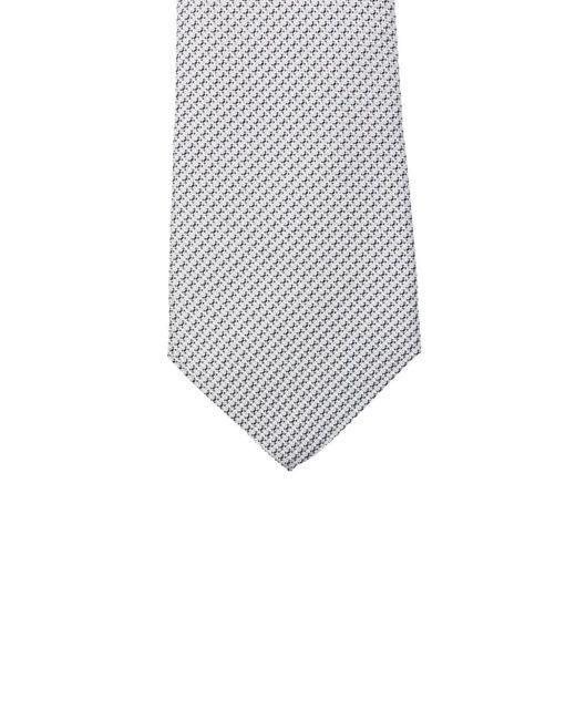 Canali White Patterned Tie for men