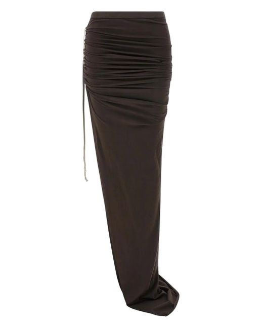 Rick Owens Edfu サイドスリット マキシスカート Black
