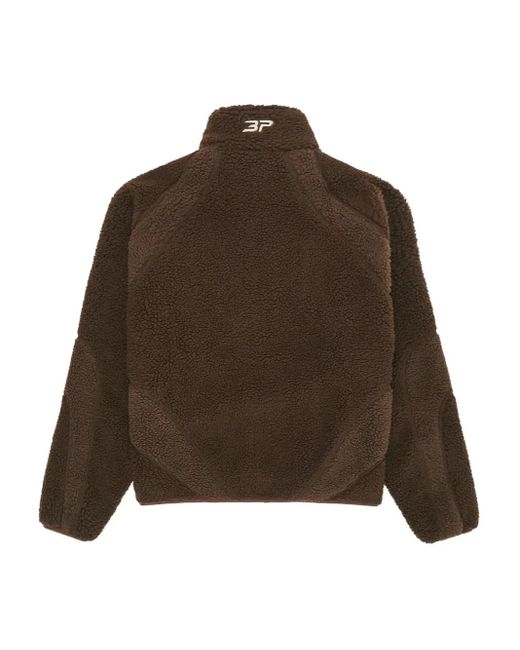 BROKEN PLANET Brown Half-Zip Fleece Jacket
