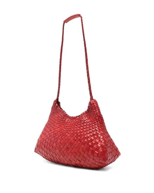 Dragon Diffusion Santa Rosa Braided Leather Shoulder Bag in Red | Lyst