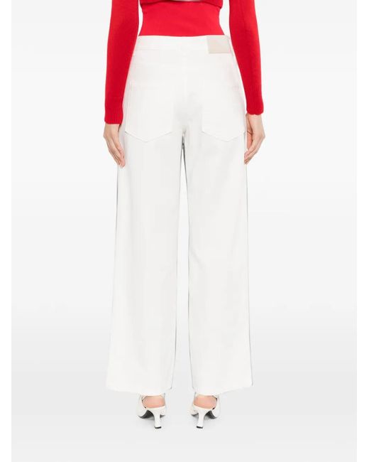 Loewe White Anagram-Embroidered Jeans