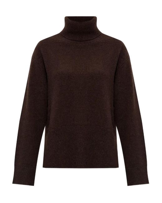 Samsøe & Samsøe Brown Rollkragenpullover Mit Einsätzen