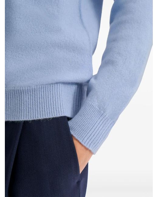 Pringle of Scotland Blue Kaschmirpullover mit Rundhalsausschnitt