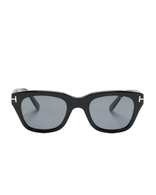 Tom Ford Gray Snowdon Rectangle-frame Sunglasses