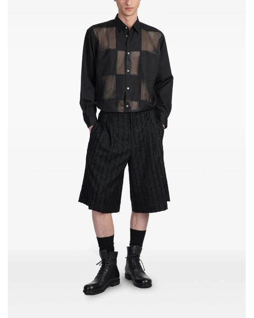 Comme des Garçons Black Button-Down Shirt for men