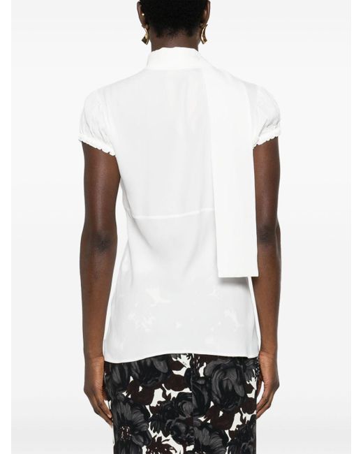 N°21 Blouse Met Pofmouwen in het White