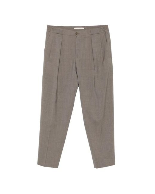 Briglia 1949 Gray Portobellos Pleated Trousers for men