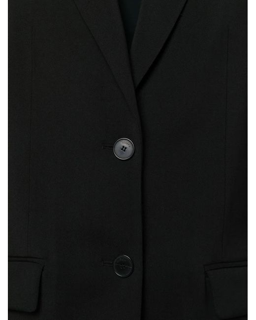 Joseph Black Single-Breasted Wool Blazer