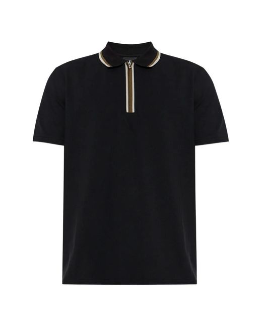Paul Smith Black Polo À Col Zippé for men