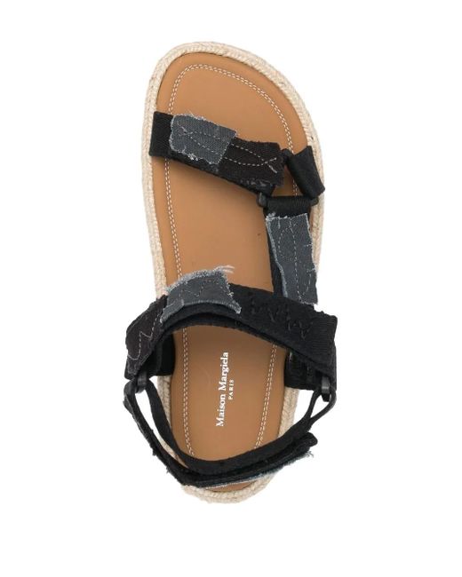 Maison Margiela Black Patchwork Hiking Sandals