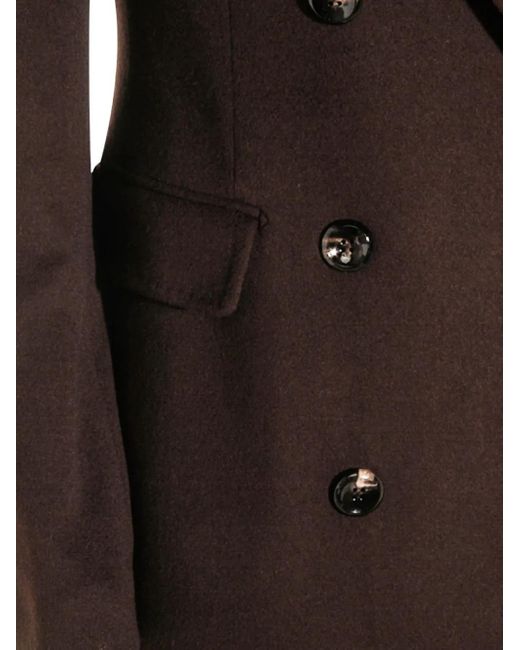 Tagliatore Black Virgin Wool And Cashmere Coat