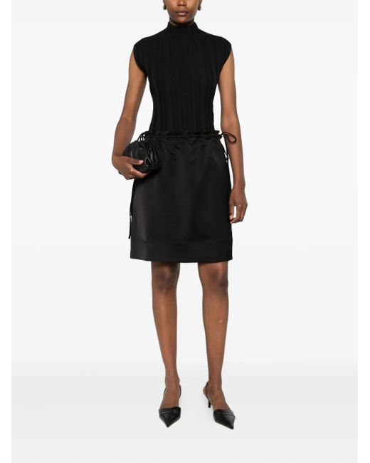 Totême  Black Drawstring Mini Skirt