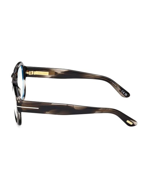 Tom Ford Brown Round-Frame Glasses for men