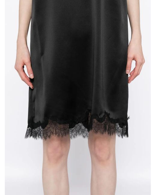 JNBY Black Lace-Trim Sleeveless Dress