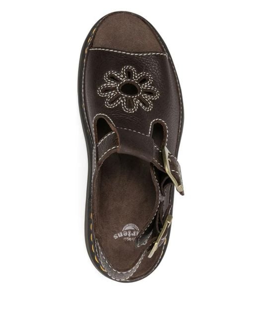Dr. Martens Brown Dunnet Flower Sandals for men