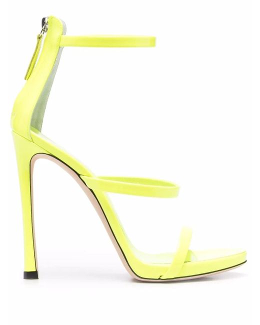 Giuseppe Zanotti Yellow Open-Toe Heeled Sandals