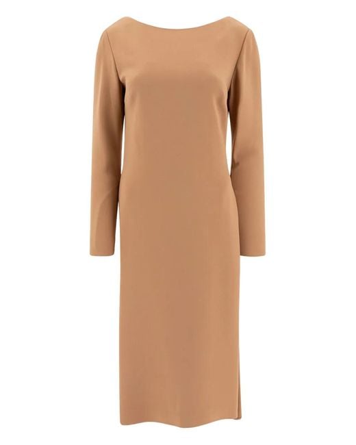 Elie Saab Natural Ruffled Open-Back Dress