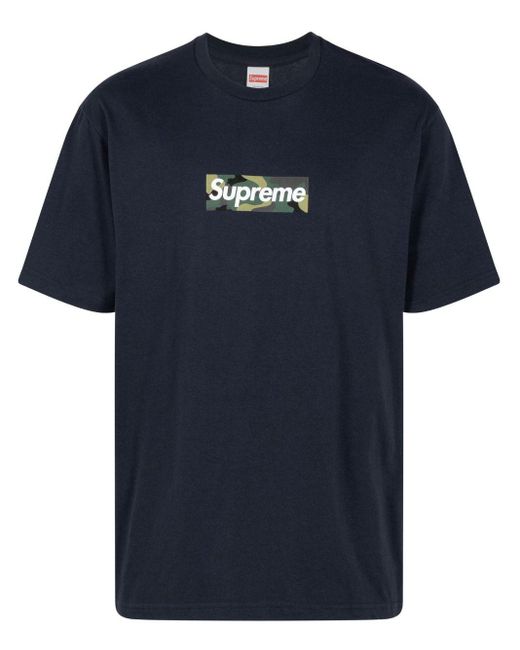 Supreme Katoenen T-shirt Met Logo in het Blue
